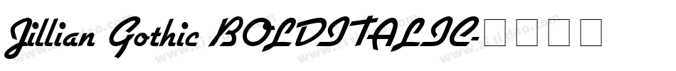 Jillian Gothic BOLDITALIC字体转换
